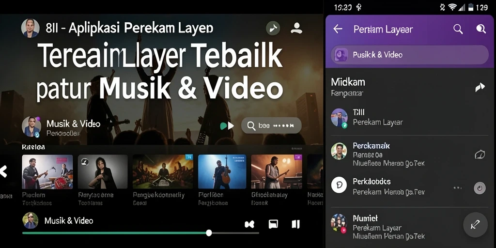 Antarmuka pengguna 8II saat merekam layar dengan fitur perekaman audio.