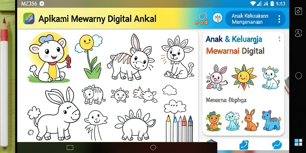 Antarmuka MZ356 yang intuitif dan menyenangkan untuk anak-anak.