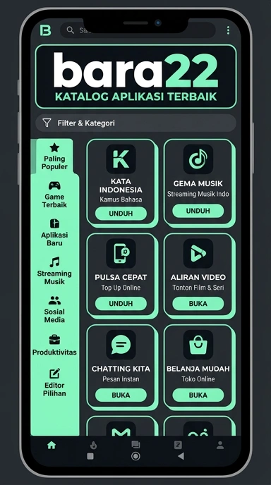 Tampilan katalog aplikasi bara22